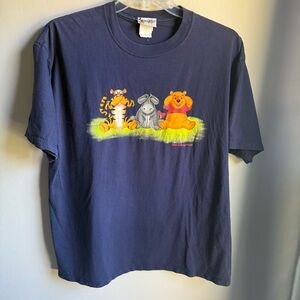 Tigger, Pooh & Eeyore 90s T-Shirt Say, See & Hear No Evil Graphic Large WDW